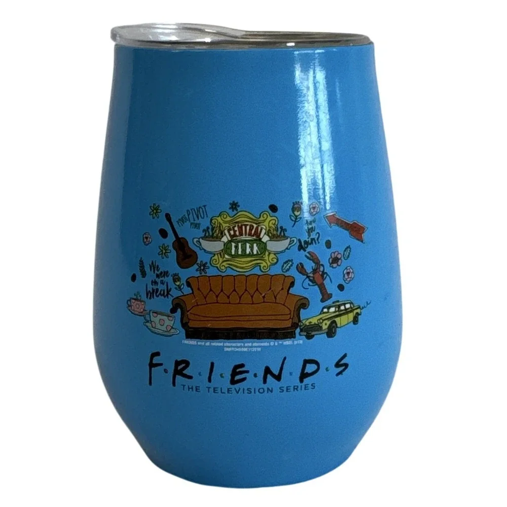 Friends The Television Series Central Perk Blue Insulated Wine Tumbler Lid